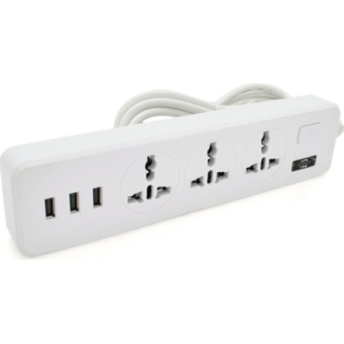 Сетевой фильтр питания Voltronic TВ-Т13, 3роз, 3*USB White (ТВ-Т13-White)