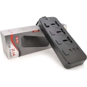 Сетевой фильтр питания Voltronic TВ-Т14, 3роз, 3*USB Black (ТВ-Т14-Black)