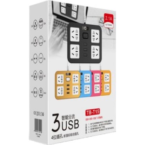 Сетевой фильтр питания Voltronic TВ-Т15, 4роз, 3*USB Blue (ТВ-Т15-Blue)