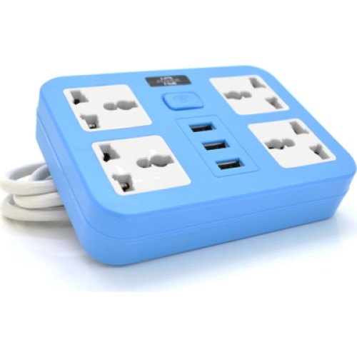 Сетевой фильтр питания Voltronic TВ-Т15, 4роз, 3*USB Blue (ТВ-Т15-Blue)