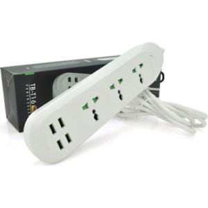 Сетевой фильтр питания Voltronic TВ-Т16mini, 3роз, 4*USB White (ТВ-Т16mini-White)