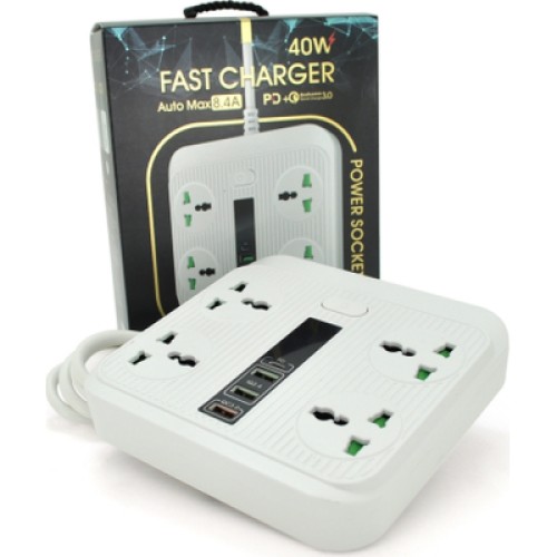 Сетевой фильтр питания Voltronic TВ-Т18, 4роз, 2*USB+PD White (OS-Т18-White)