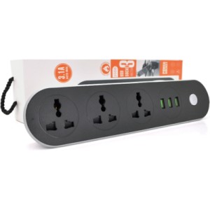 Сетевой фильтр питания Voltronic TВ-Т56, 3роз, 3*USB Black (ТВ-Т56-Black)