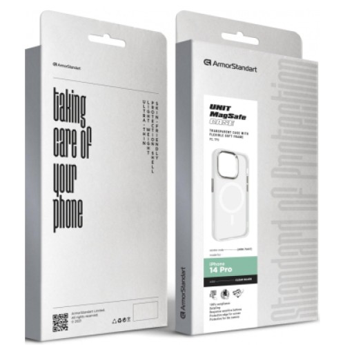 Чехол для мобильного телефона Armorstandart Unit MagSafe Apple iPhone 14 Pro Matte Clear Silver (ARM70437)