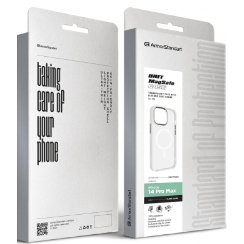 Чехол для мобильного телефона Armorstandart Unit MagSafe Apple iPhone 14 Pro Max Matte Clear Silver (ARM70438)