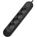 Сетевой фильтр питания Voltronic F04U, 4роз EU, 3*USB Black (F04U-Black)
