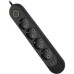 Сетевой фильтр питания Voltronic F04U, 4роз EU, 3*USB Black (F04U-Black)