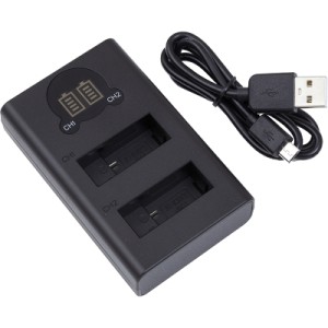 Зарядное устройство для фото PowerPlant GoPro DL-AHDBT901 with display 2 slots (CH980352)