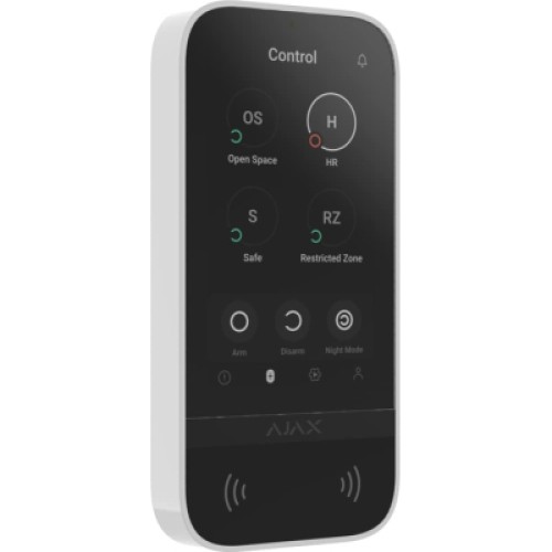 Клавиатура к охранной системе Ajax KeyPad TouchScreen white