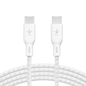 Дата кабель USB-C to USB-C 2.0m 100W white Belkin (CAB014BT2MWH)
