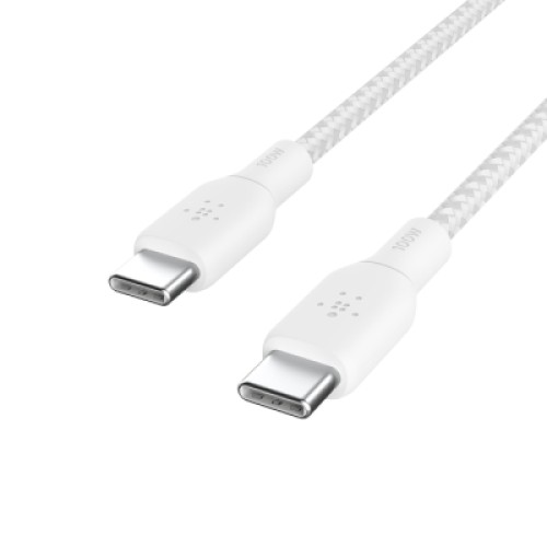 Дата кабель USB-C to USB-C 3.0m 100W white Belkin (CAB014BT3MWH)