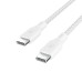 Дата кабель USB-C to USB-C 3.0m 100W white Belkin (CAB014BT3MWH)