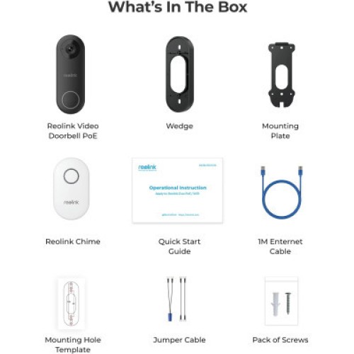 Вызывная панель Reolink Video Doorbell PoE