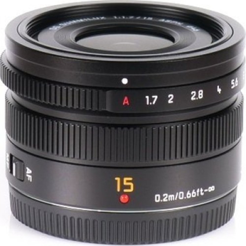Объектив Panasonic Micro 4/3 Lens 15mm f/1.7 ASPH Black (H-X015E9-K)