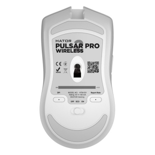 Мышка Hator Pulsar 2 Pro Wireless White (HTM-531)