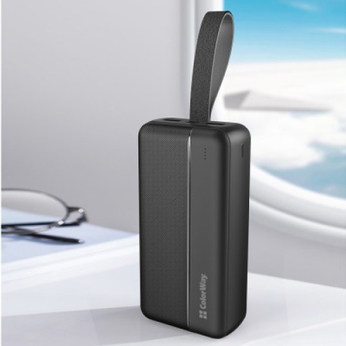 Батарея универсальная ColorWay 30 000 mAh High-power 2 PD/20W, QC/3.0, USB-C/Micro-USB (CW-PB300LPC2BK-PD)