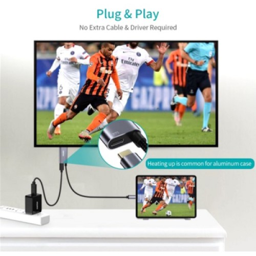 Переходник USB-C to HDMI 1.8m 4K60Hz Choetech (XCH-M180GY)