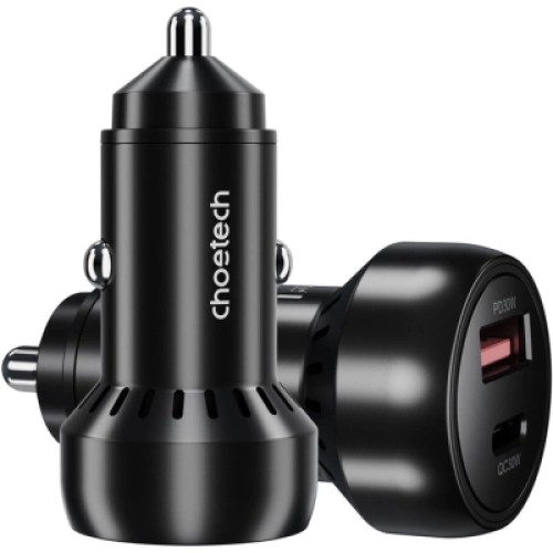 Зарядное устройство Choetech USB-C+USB-A 60W QC3.0/PD/PPS black (TC0014-BK)