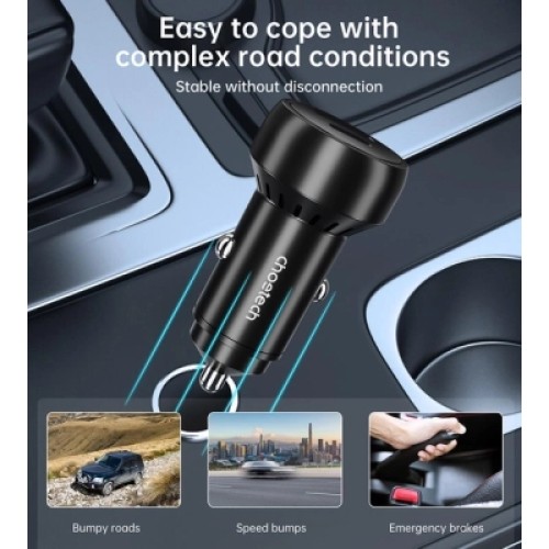 Зарядное устройство Choetech USB-C+USB-A 60W QC3.0/PD/PPS black (TC0014-BK)