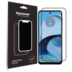 Стекло защитное BeCover Motorola Moto G14 Black (709935)