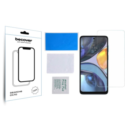 Стекло защитное BeCover Motorola Moto E32s 3D Crystal Clear Glass (709734)