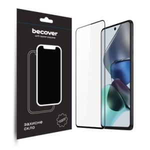 Стекло защитное BeCover Motorola Moto E32s Black (709733)