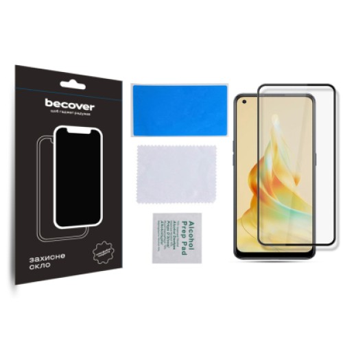 Стекло защитное BeCover Oppo Reno8 T Black (709771)