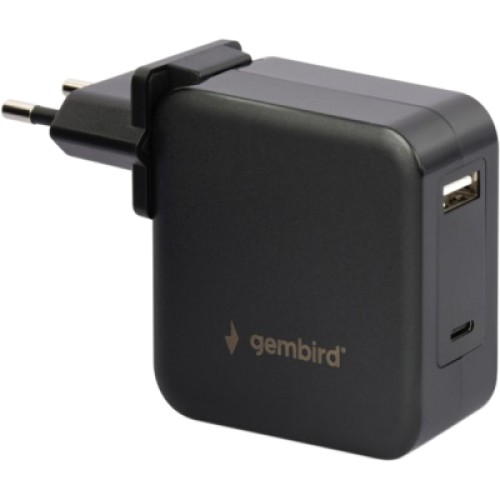 Зарядное устройство Gembird 60W PD & QC, Type-C, USB-A (NPA-PD60-01)