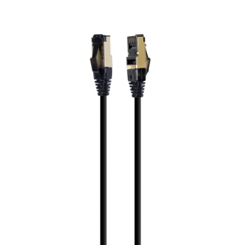 Патч-корд 0.5м, S/FTP, cat 8, литий, 50u", CU, AWG 27, LSZH, black Cablexpert (PP8-LSZHCU-BK-0.5M)