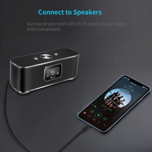 Кабель мультимедийный AUX Lightning to TRS Audio 3.5mm M/M 1.0m Choetech (AUX007)