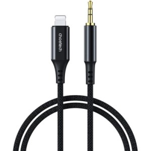 Кабель мультимедийный AUX Lightning to TRS Audio 3.5mm M/M 1.0m Choetech (AUX007)