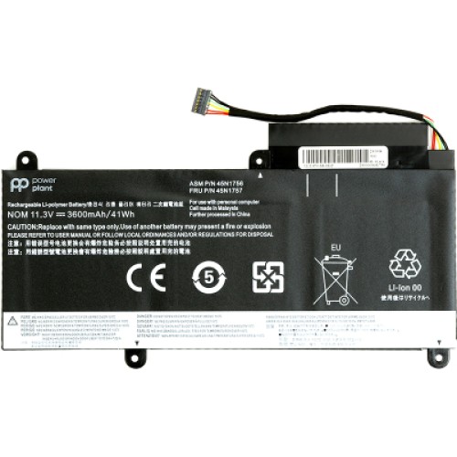 Аккумулятор для ноутбука Lenovo ThinkPad E450 (45N1754) 11.3V 3600mAh PowerPlant (NB480784)