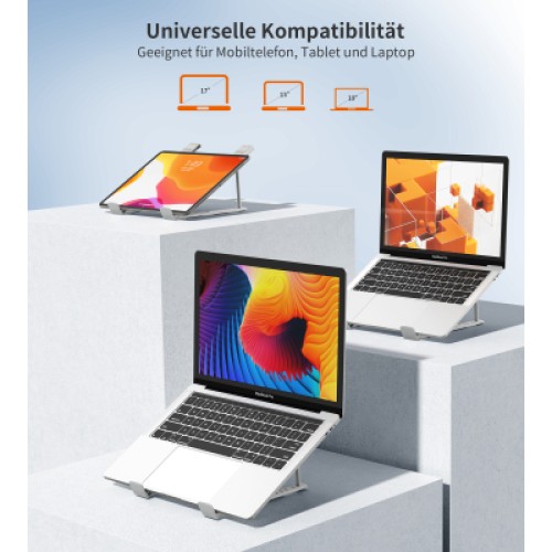 Подставка для ноутбука Choetech до 17", алюминий, компактный (H055-GY)