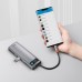 Концентратор Baseus USB3.1 Type-C to USB C(PD)100W/HDMI 4K 30Hz/VGA/USB3.2/RJ45/SD+TF,9in1 Grey (CAHUB-CU0G)