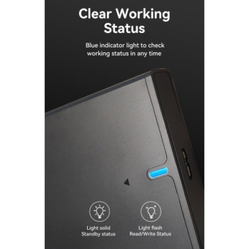 Карман внешний Vention 2.5" HDD/SSD USB 3.0 Micro-B Black (KPAB0)