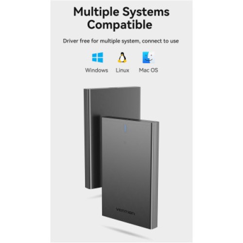 Карман внешний Vention 2.5" HDD/SSD USB 3.0 Micro-B Black (KPAB0)