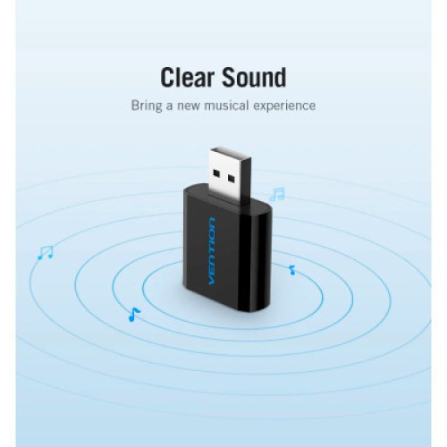 Звуковая плата Vention Audio USB 2х3,5mm jack Metal (VAB-S17-B)