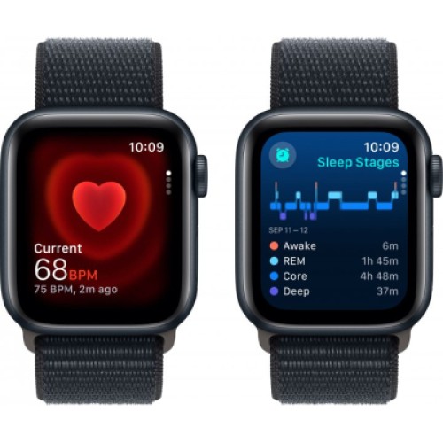 Смарт-часы Apple Watch SE GPS 40mm Midnight Aluminium Case with Midnight Sport Loop (MRE03QP/A)