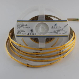 Світлодіодна стрічка LED-STIL 3000K 10 Вт/м COB 320 діодів IP33 24 Вольта 900 lm тепле світло (UC3-24-320-8-90)