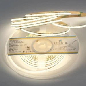 Світлодіодна стрічка LED-STIL 4000K 7 Вт/м COB 320 діодів IP33 24 Вольта 650 lm нейтральне світло, вузька (UC4-24-320-5-90)