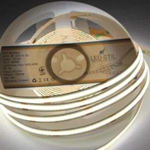 Світлодіодна стрічка LED-STIL 5000K 10 Вт/м COB 320 діодів IP33 24 Вольта 1000 lm нейтральне світло (UC5-24-320-8-90)