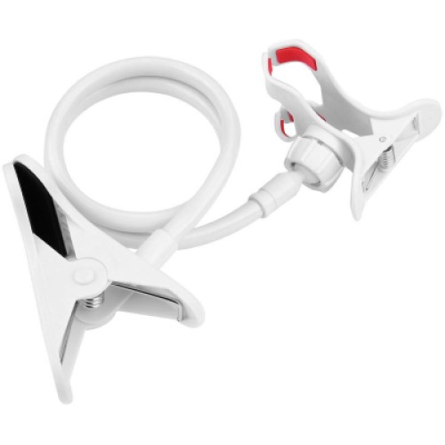 Держатель для смартфонов XoKo прищепка, гибкий, 65 см, белый (XK-RM-C20-WHT)