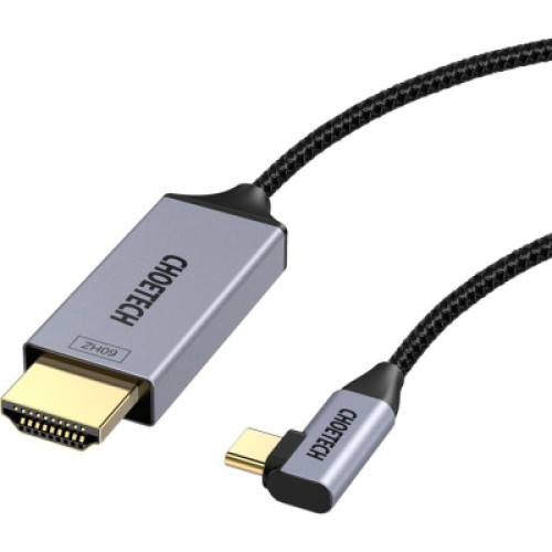 Кабель мультимедийный USB-C to HDMI M 1.8m 4K60Hz 90° corner Choetech (XCH-1803) Кабель мультимедийный USB-C to HDMI M 1.8m 4K60Hz 90° corner Choetech (XCH-1803)