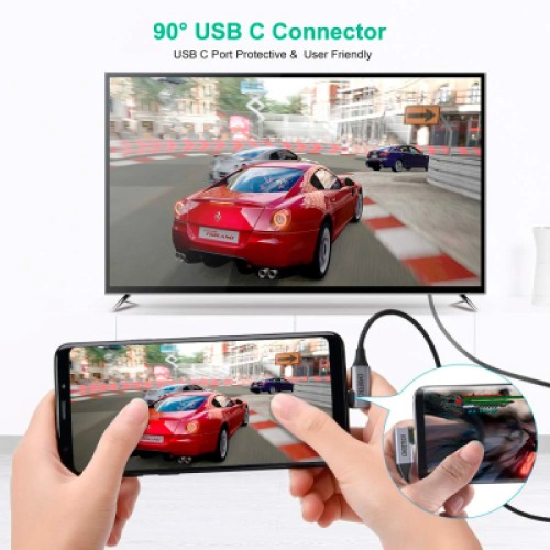 Кабель мультимедийный USB-C to HDMI M 1.8m 4K60Hz 90° corner Choetech (XCH-1803) Кабель мультимедийный USB-C to HDMI M 1.8m 4K60Hz 90° corner Choetech (XCH-1803)