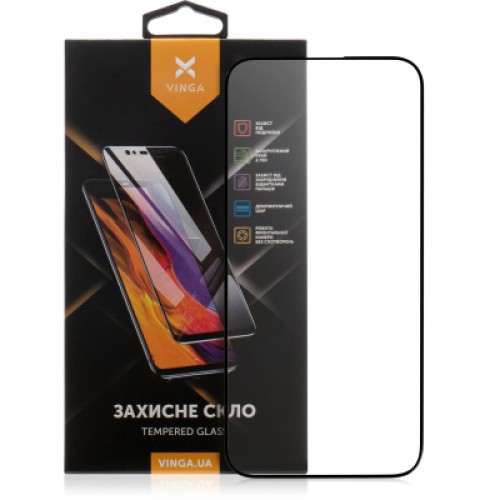 Стекло защитное Vinga Apple iPhone 15 Plus (VGIP15PLU)