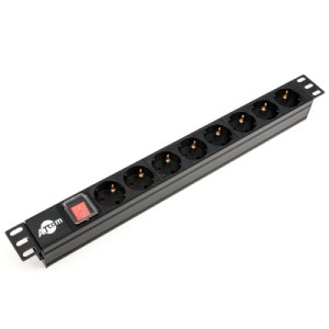 Силовой блок 19" 8 розеток, без кабеля, с выключателем Atcom (AT1801)