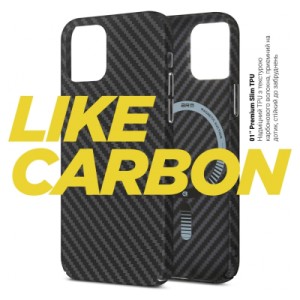 Чохол до мобільного телефона Armorstandart LikeCarbon MagCase Apple iPhone 15 Plus Black (ARM69292)