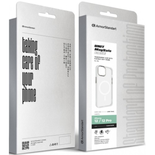 Чехол для мобильного телефона Armorstandart Unit MagSafe Apple iPhone 12/12 Pro Matte Clear Silver (ARM70444)