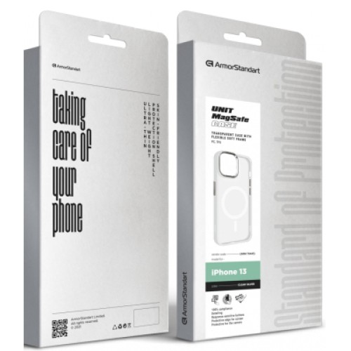 Чехол для мобильного телефона Armorstandart Unit MagSafe Apple iPhone 13 Matte Clear Silver (ARM70445)