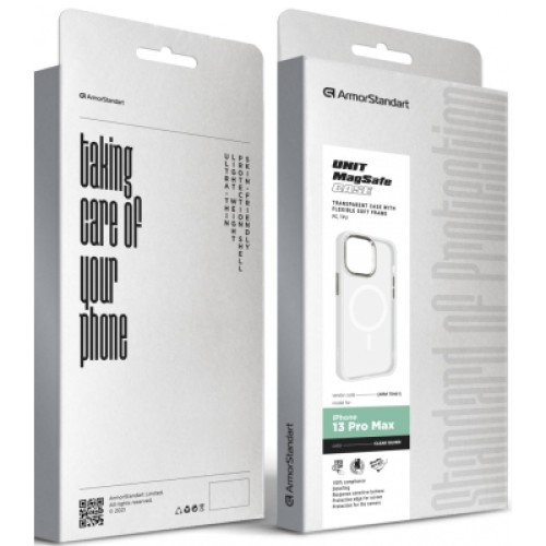 Чехол для мобильного телефона Armorstandart Unit MagSafe Apple iPhone 13 Pro Max Matte Clear Silver (ARM70461)